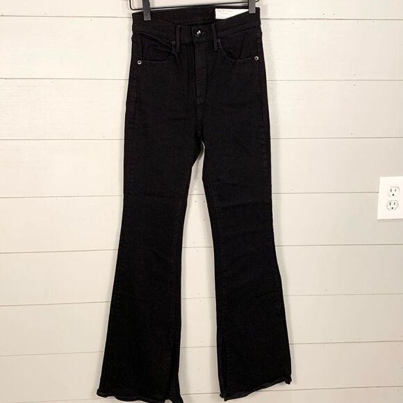Rag & Bone Modele black bootcut wide leg stretch jeans size 25 - Picture 1 of 12